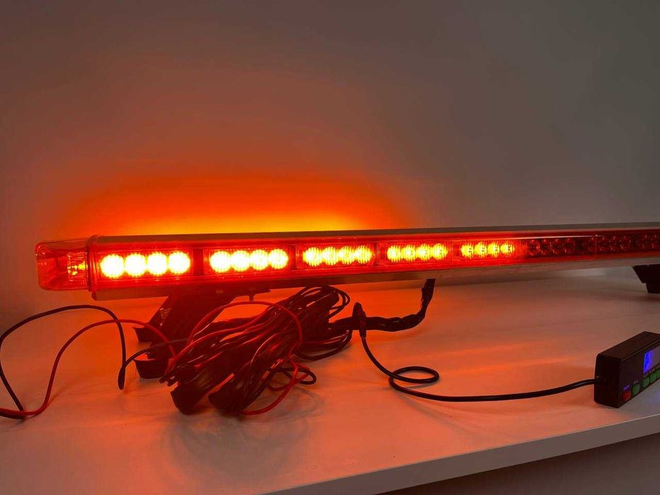 Проблисковий маячок мигалка 118 см на дах LED, 12/24v жовтий