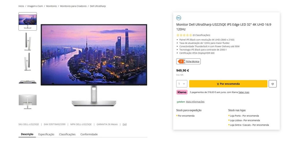 Monitor Dell UltraSharp U3225QE