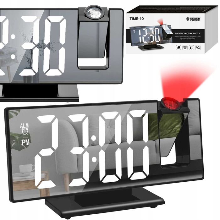 Nowoczesny Zegar z projektorem LED Bestseller !!!