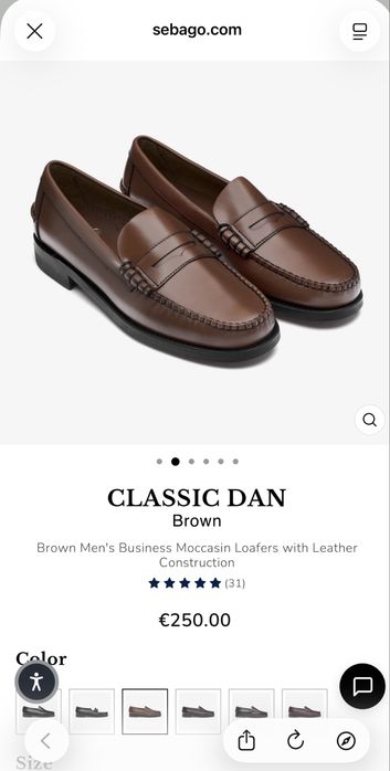 Туфлі Sebago Classic Dan Penny Loafer Brown
