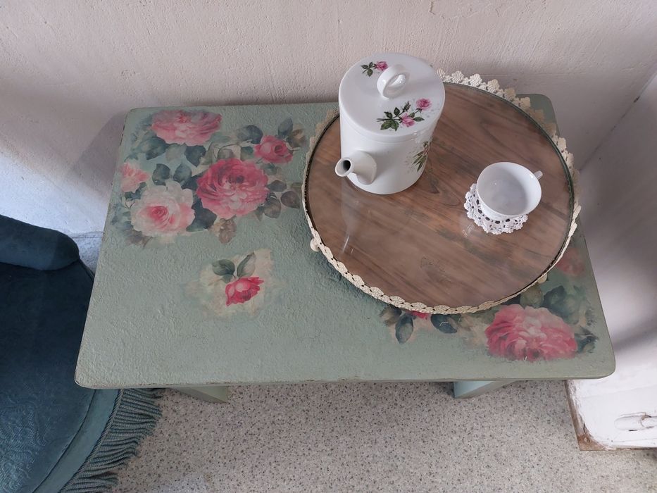 STOLIK KAWOWY, drewniany, vintage, retro, shabby chic