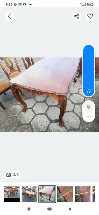 Stół plus 6 krzeseł