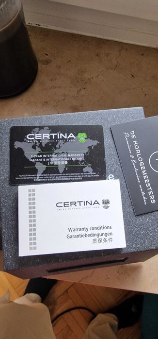 Certina DS SPEL CHRONOGRAPH, pudełko, dokumenty gwarancja