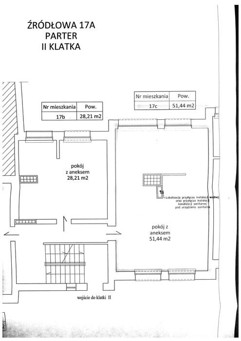 Sprzedam mieszkanie 51,44 m2 ul. Żródłowa 17 A m 17c (parter)-KSM
