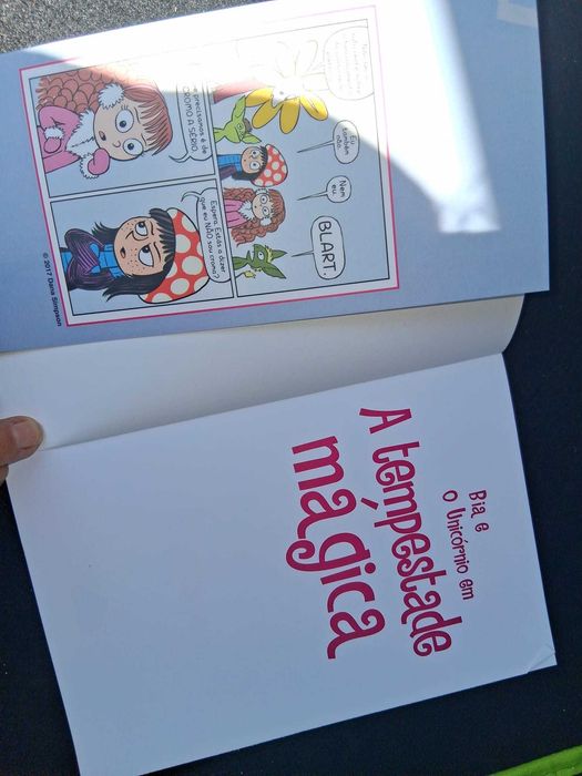 livro infantil "Bia e o Unicórnio na Tempestado Mágica"