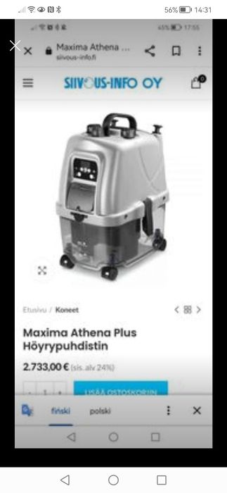 Odkurzacz piorący, na parę MAXIMA 4,5