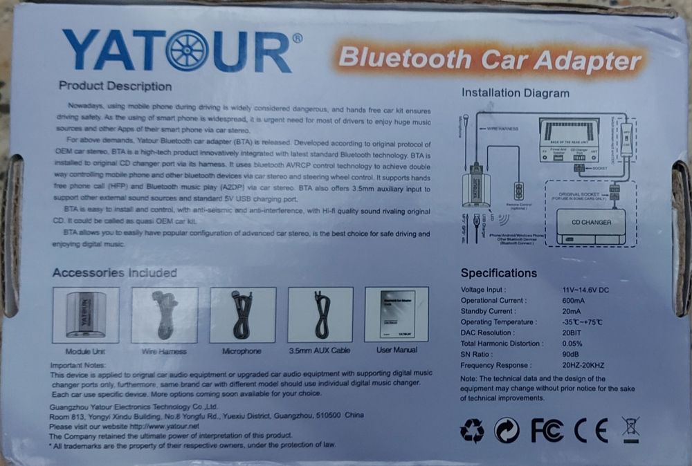 Adapter Bluetooth do samochodu