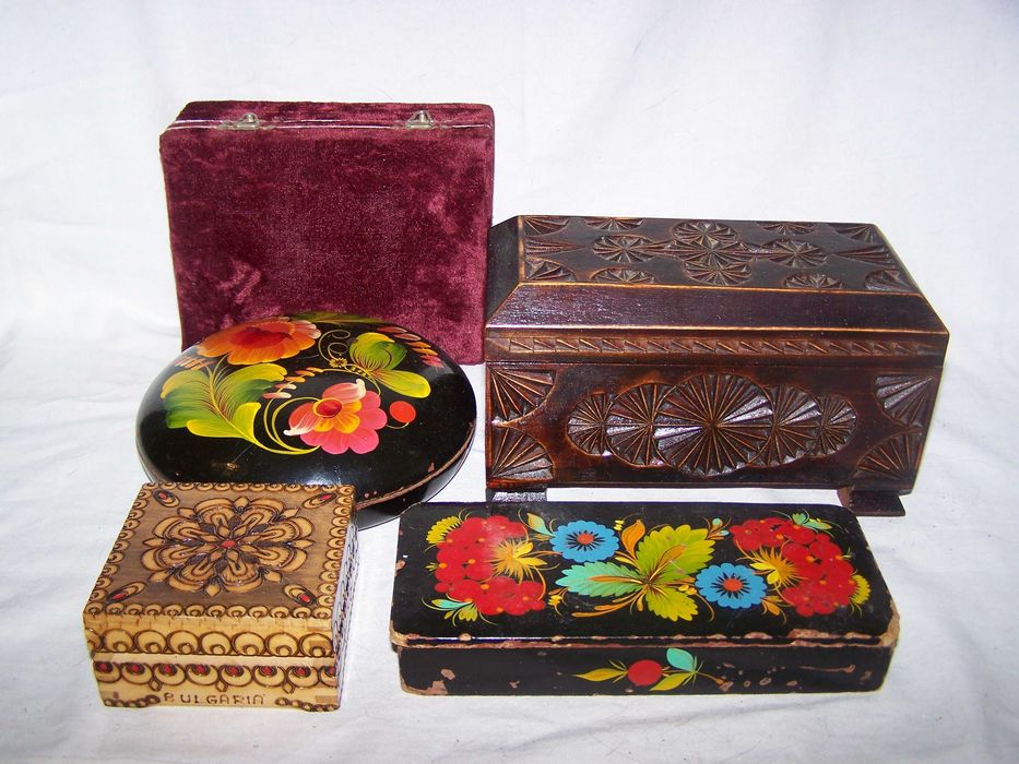 Винтажные шкатулки для украшений и разных мелочей , пр-во СССР 70-е г.