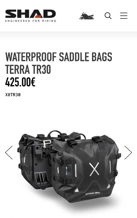 Malas Laterais + Suportes SHAD TR30 - para CF 800 MTX
