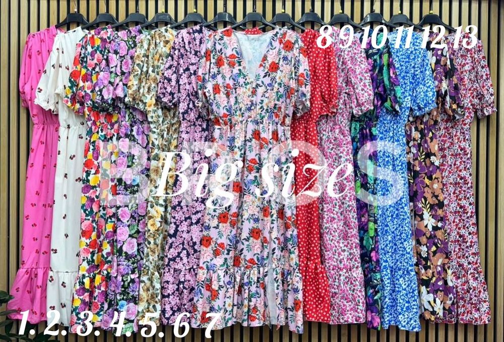 Hit.Sukienka Big size,wzory,midi