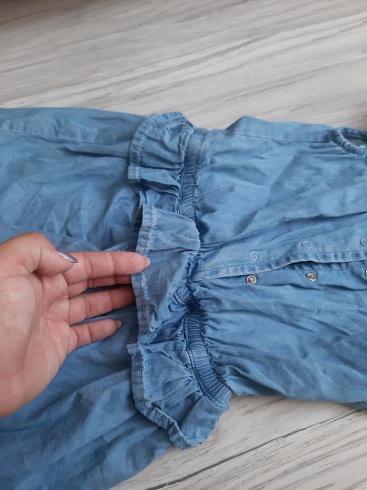 Sukienka jeans miękki, jak nowa, Coccodrillo 104cm