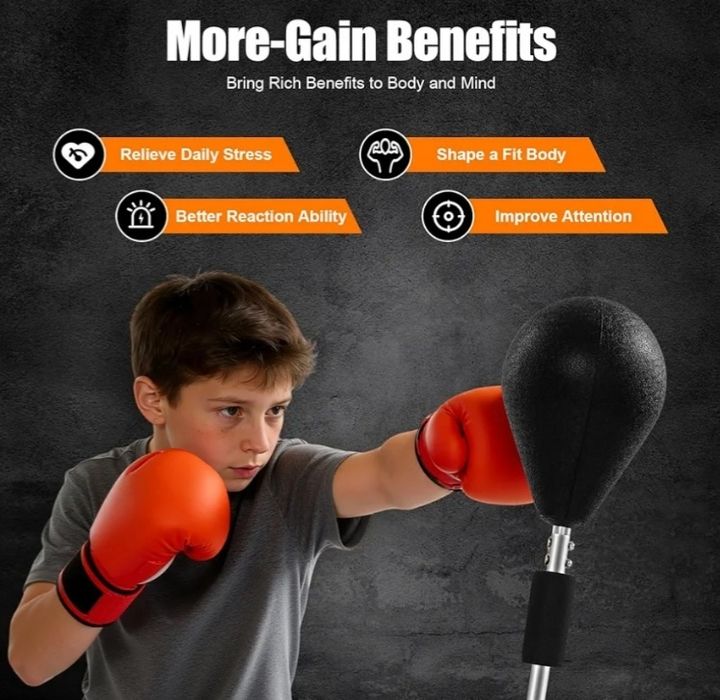 Saco de boxe em pé, saco de boxe para adultos, ajustável, para adultos