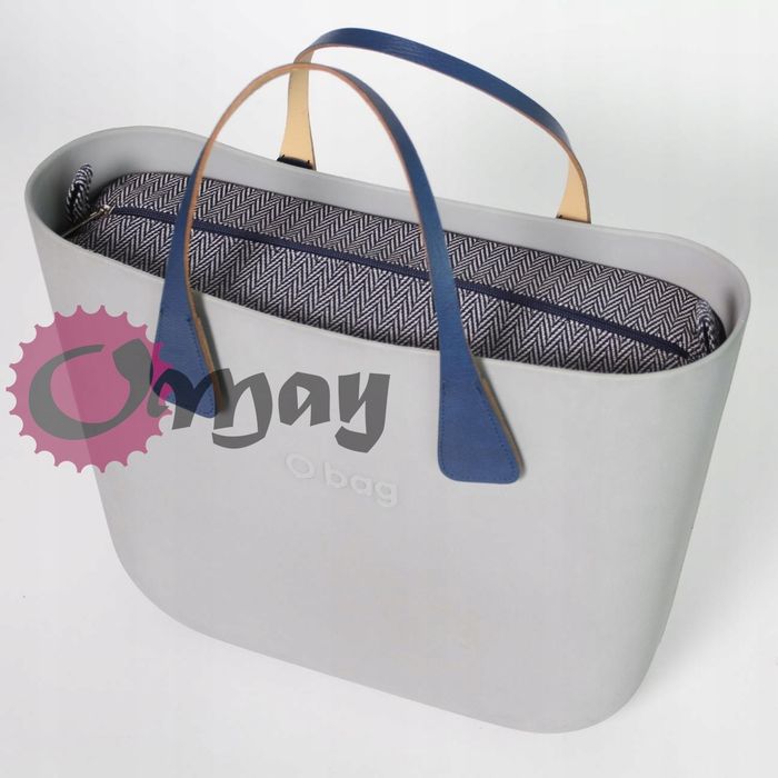 Granatowy organizer OBAG STANDARD jodełka 2 kieszenie wkład OMAY