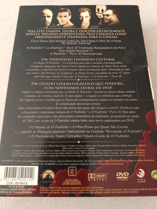 DVD coleção o padrinho