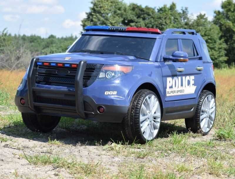 Auto samochód na akumulator MEGA POLICJA MEGAFON samochodzik autko SUV