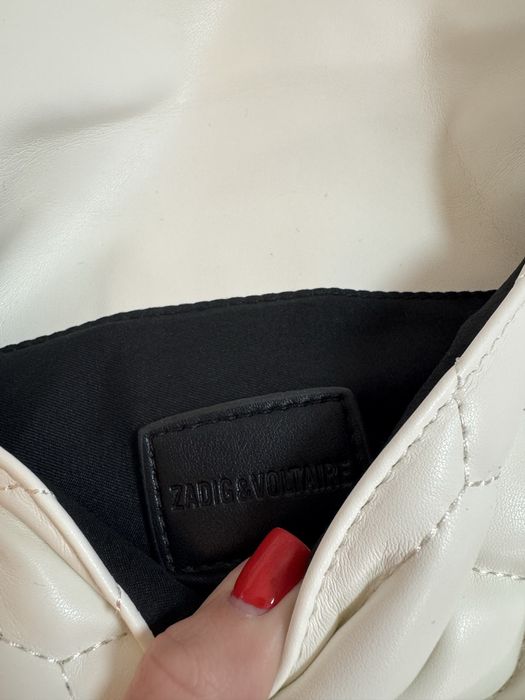 Сумка zadig&voltaire клатч rock біла молочна