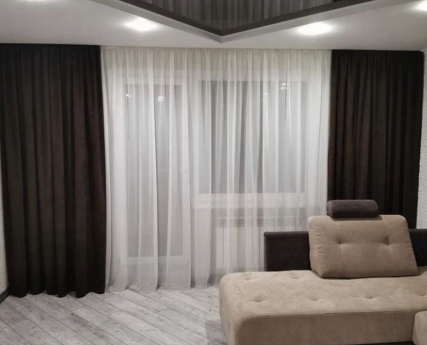 Шторы Микровелюр серый, графит, шоколад, гардины