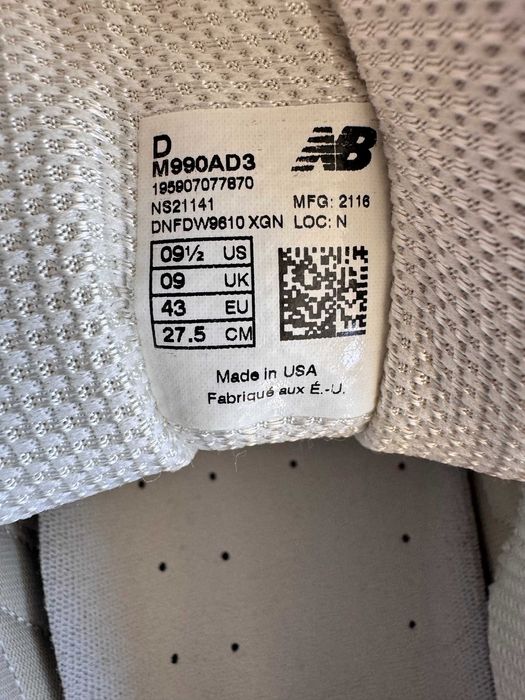 Weekendowa super promocja New Balance 990 V3 Made In USA Teddy Santis Moonbeam