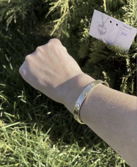 Золотий браслет під бренд Cartier Love,36 грам,19 розмір