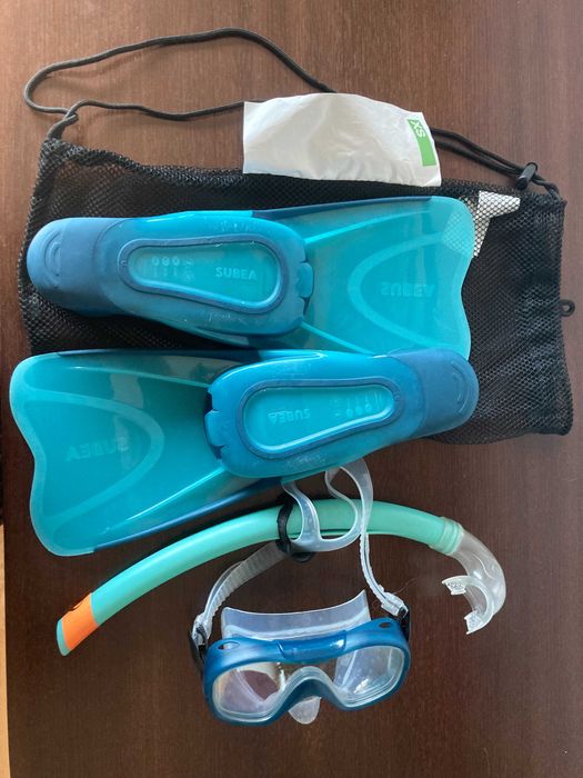 Barbatanas Máscara Tubo Snorkeling