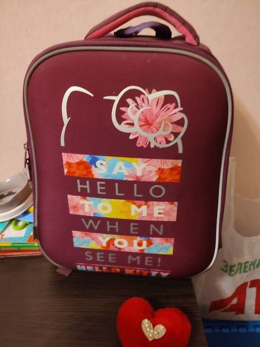 Рюкзак шкільний каркасний Kite Hello Kitty