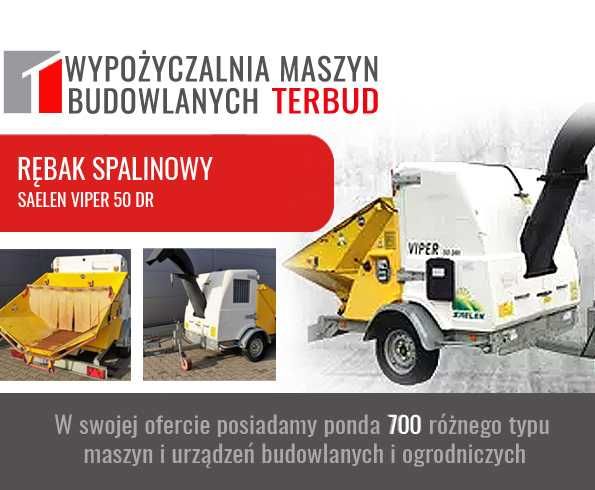 Rębak spalinowy, rozdrabniacz. Karczownik, frezarka do korzeni. Ogród