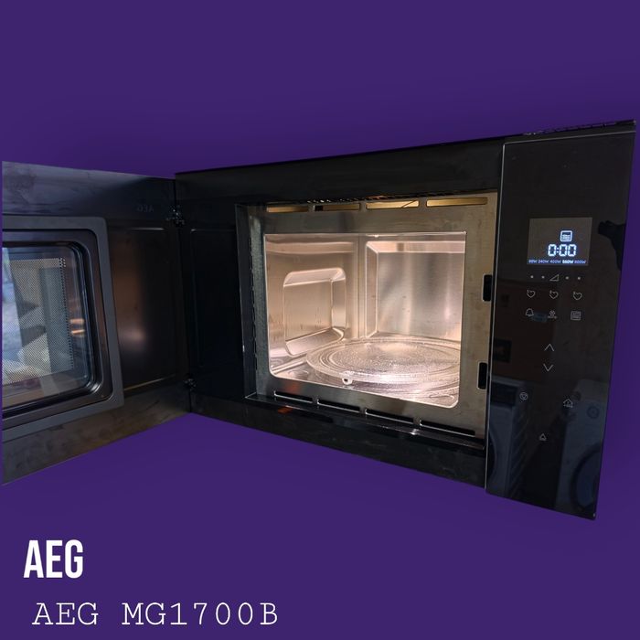 AEG MG1700B – mikrofala do zabudowy 60 cm grill SteamSet