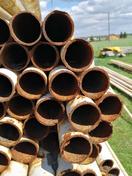 Rury stalowe fi 51  dł 6 i 6.5m,słupki do siatki, ogrodzenie