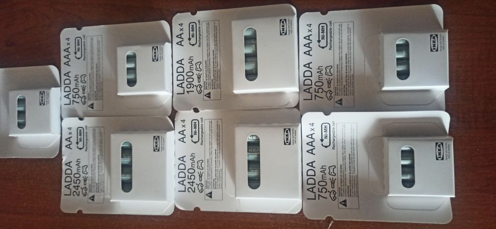Аккумуляторные батарейки мизинчиковые и пальчиковые