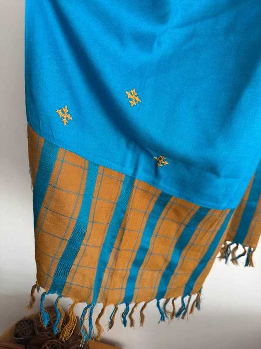 Apaszka, szal, damski, chusta, wiosenna, niebieska, elegancka