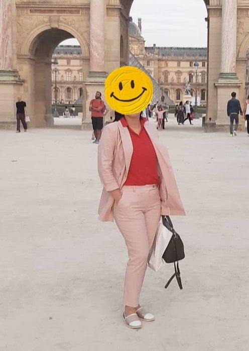 Костюм брючний Krisstel Блуза літня червона, бренд oggi, розмір 38 (44