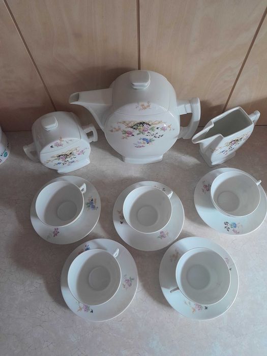 Przedwojenny serwis porcelanowy „Płaski” Ćmielów Projekt Bogdan Wendorf