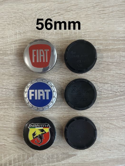 Conjunto 4 Centros Jantes Fiat Abarth 50mm 56mm 60mm 65mm 68mm