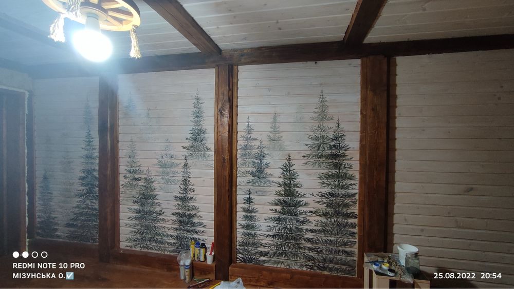 Художник розпис стін барельєф  розпис вітрин вікон ліпка ліпнина декор