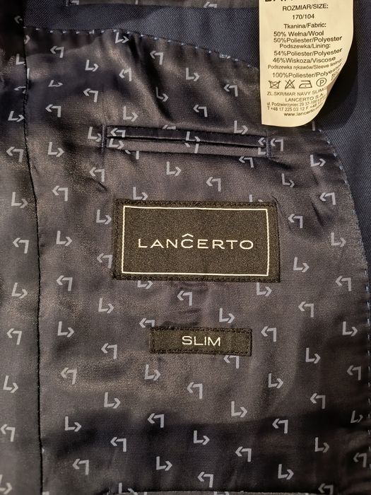 Granatowy garnitur Lancerto - 170