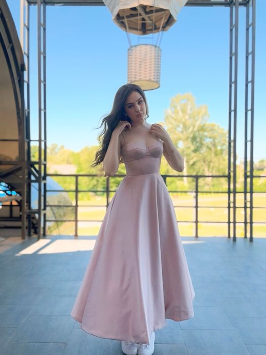 Сукня на випускний максі рожева, вечірня сукня Tsarskaya.corset