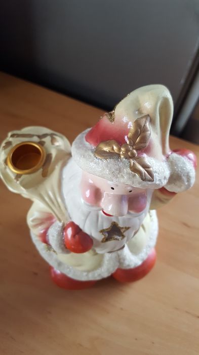 Stary Świąteczny Lampion Mikołaj