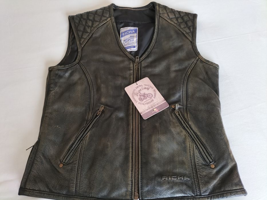 Colete Motard Pele Verdadeira M/L Richa