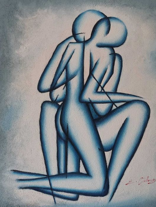 Quadro Acrílico sobre tela E Guelong Nu 1