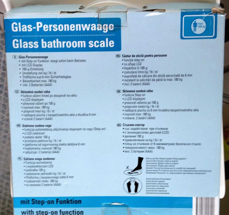 Waga łazienkowa, elektroniczna NOWA z bateriami