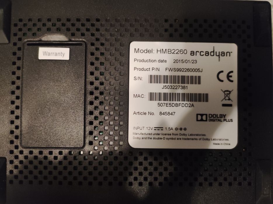 dekoder telewizyjny Arcadyan HBM2260 V2