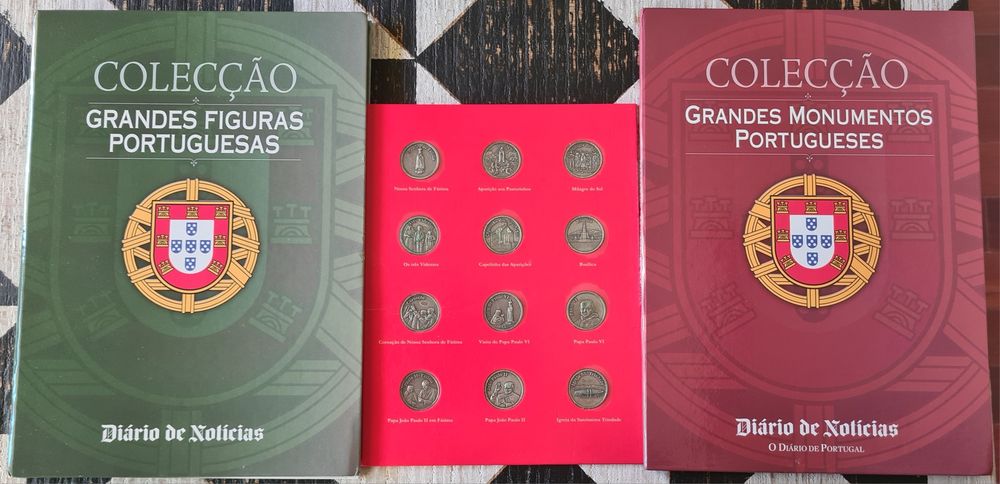 Várias medalhas do Diário de Notícias e de Fátima