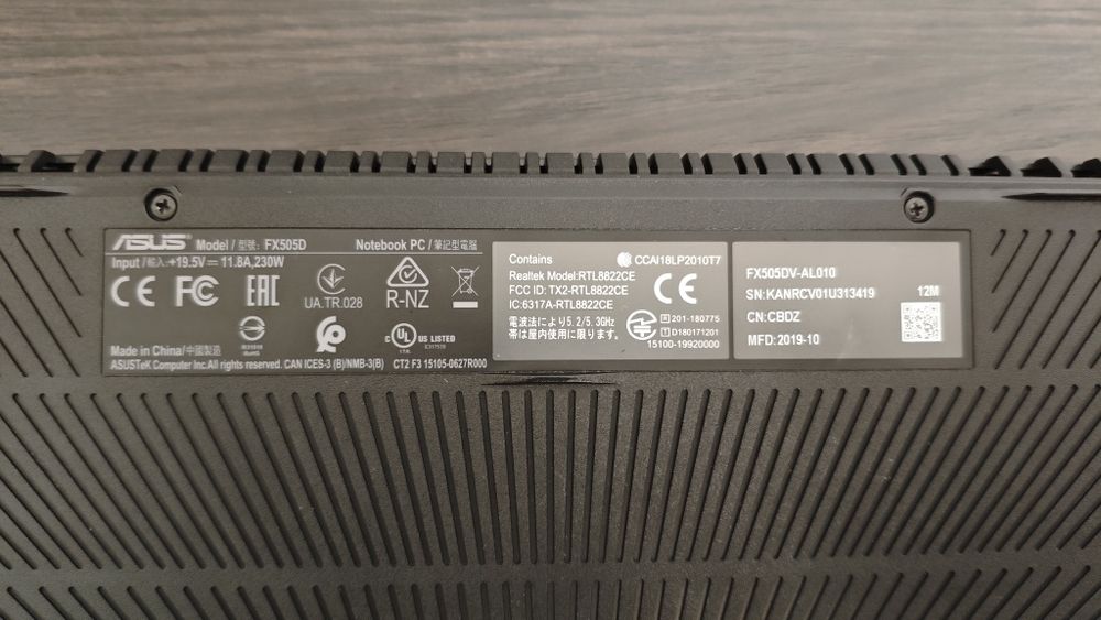 Игровой ноутбук Asus TUF Gaming FX505D 2060