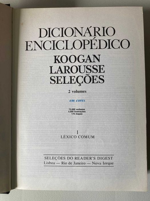 Dicionário Enciclopédico Koogan Larousse Seleções (todos os 3 volumes)