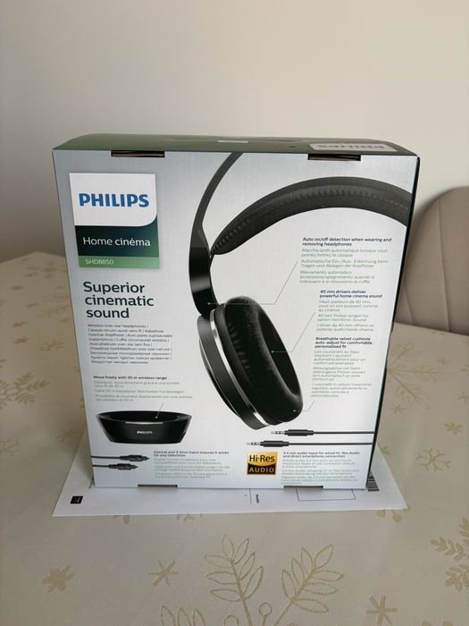 Słuchawki Philips SHD8850 + stacaj dokująca - nowe, mozliwa wysylka.