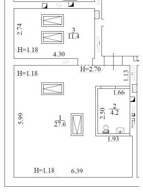 1-ком 43м² в заселеному ЖК. Розстрочка 3 роки. 1 внесок від 10 000 $