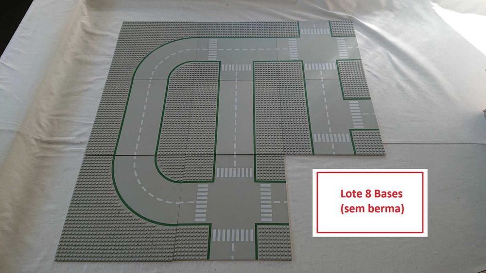 LECO CITY -  3 Lotes Placas / Bases / Estradas (ANOS 80-90)