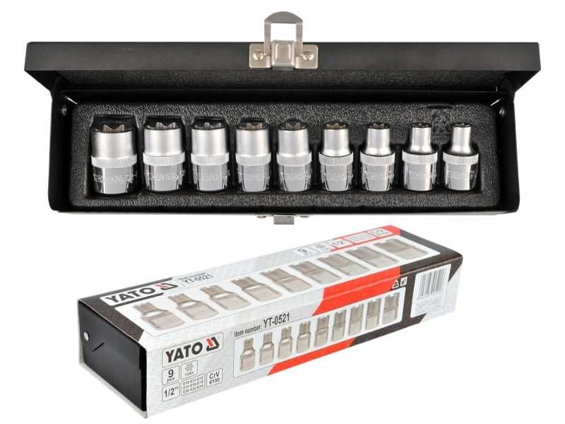 Yato Komplet Kluczy Nasadek Torx E10-E24 9 Sztuk Yt-0521 + Walizka