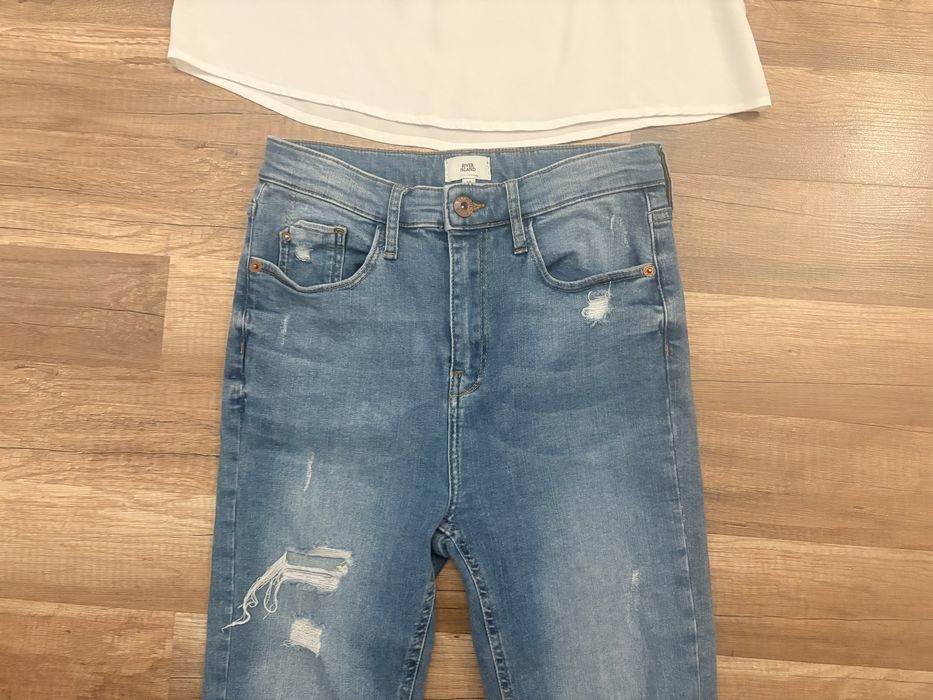 Spodnie rurki wysoki stan River Island 38/M