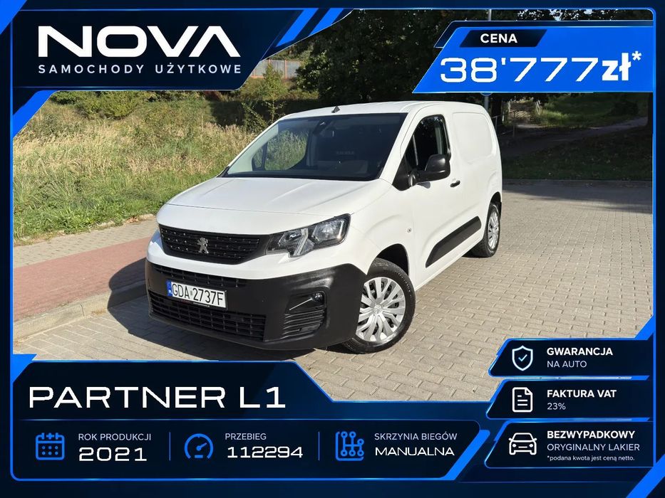 Peugeot Partner L1  Peugeot Partner L1 Bogata Wersja! Po serwisie FV23%